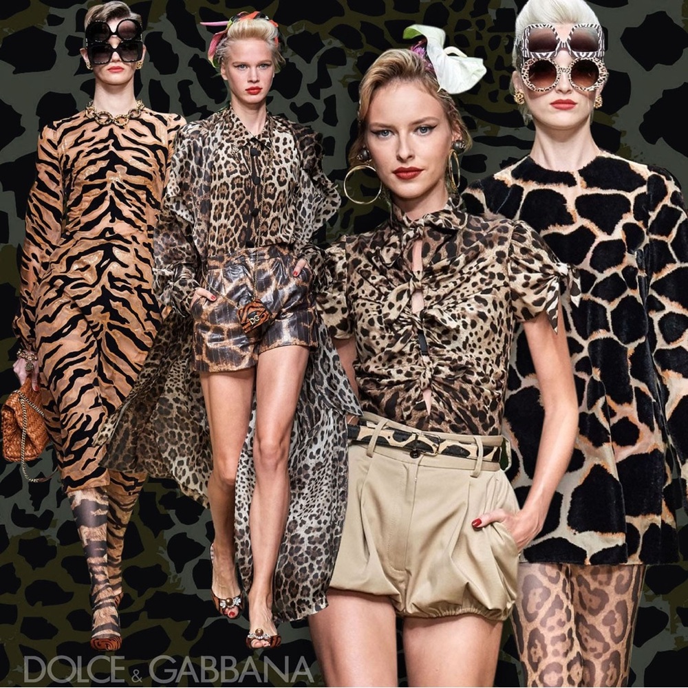 Dolce & Gabbana Silk Animal Print Top